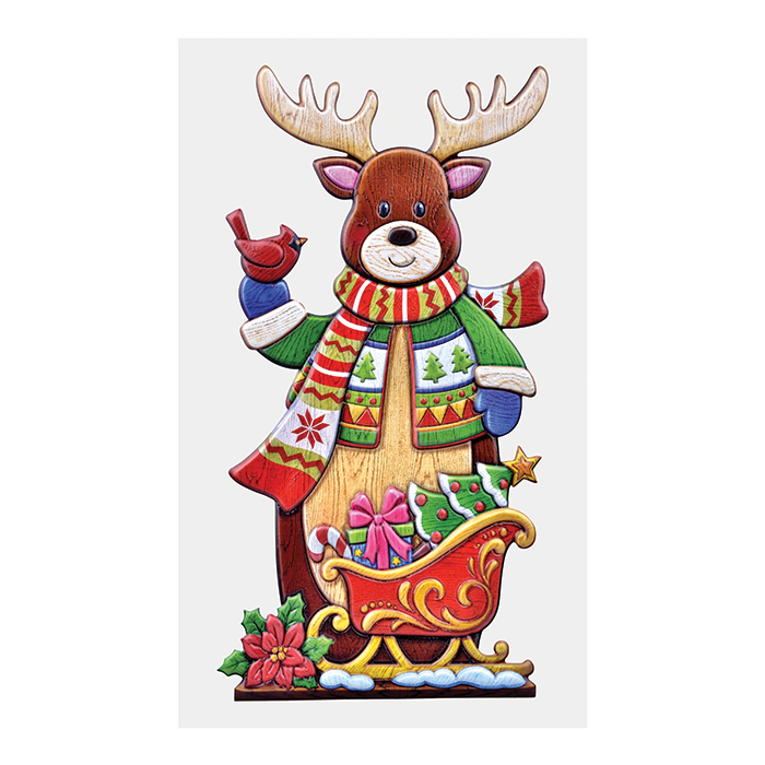 12 Peças/conjunto Adesivo De Quebra-cabeça De Enfeite De Árvore De Natal,  Adesivo De Decalque Adesivo De Natal Cartoon Para Presente De Natal