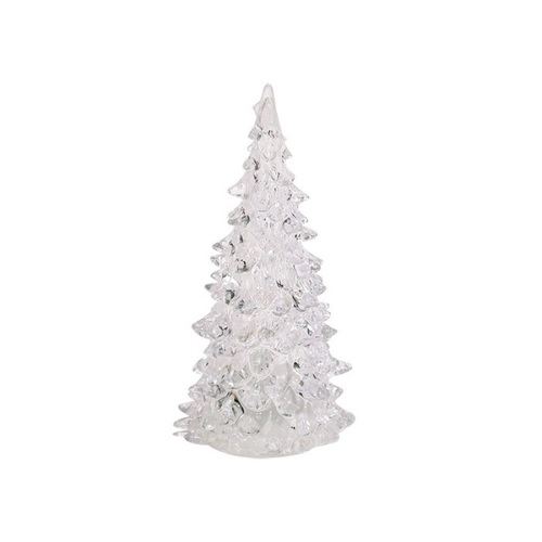 Enfeite Natal Arvore Acrilica Com Luz Piscante 15,5cm - Art Christmas
