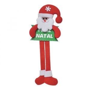 Enfeite Natal Boneco Noel Com Placa 9X24cm Vermelho - Art Christmas IZ202