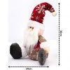 Enfeite Natal Boneco Papai Noel Sentado 30cm Tricô Alpino - Magizi 23922
