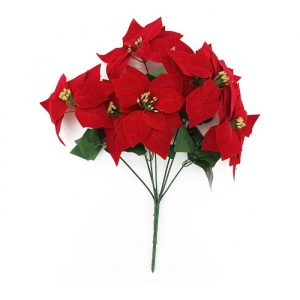 Enfeite Natal Bouquet Bico De Papagaio Vermelho 48cm - Magizi 25999