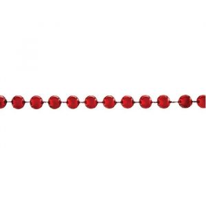 Enfeite Natal Corrente Cordão Bolinhas 06mm 1,80mts Vermelho - Magizi 1275