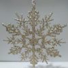 Enfeite Natal Floco de Neve Glitter Champagne - Magizi