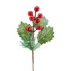 Enfeite Natal Galho Folhas Berries e Pinhas 22cm - Magizi 22337