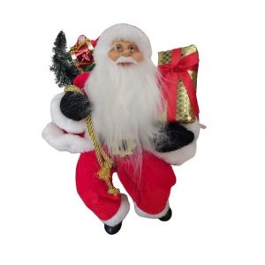 Enfeite Natal Papai Noel Saco Presente Sentado Vermelho 30cm - Magizi 25516