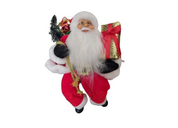 Enfeite Natal Papai Noel Saco Presente Sentado Vermelho 30cm - Magizi 25516