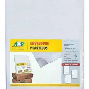 Envelope Saco Plastico Oficio 24X32CM Sem Furo Fino C/ 25 Unids - Acp