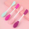 Escova/Espátula facial de Silicone 2 em 1 Skin Care Para Limpeza Esfoliação Massageadora