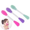 Escova/Espátula facial de Silicone 2 em 1 Skin Care Para Limpeza Esfoliação Massageadora