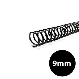 Espiral Para Encadernação 9mm Preto C/100 Unidades