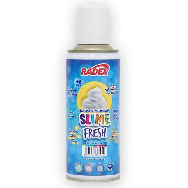 Espuma Slime Fresh Radex 200ML Branco Marshmallow
