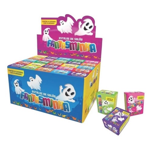 Estalinhos Fantasminha Color 50 Caixinhas Com 10 Unidades