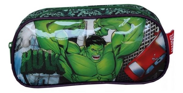 Estojo Luxcel Marvel Hulk Simples Verde EI38004AGVD