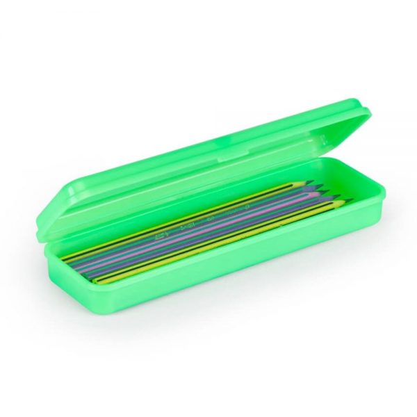 ESTOJO WALEU PLASTICO PLUS NEON VERDE 10080015