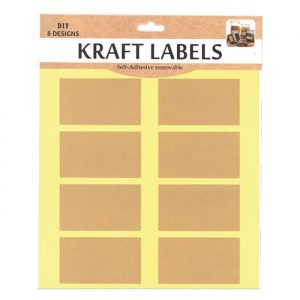 Etiqueta Adesivo Chalkboard Kraft Com 08 unidades Kit 2155230