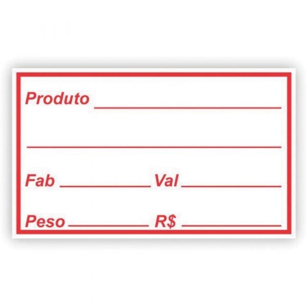 Etiqueta Fabricação / Validade / Peso - Grespan C/05 Rolos