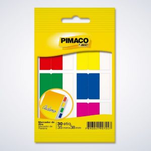 Etiqueta Marcador De Aba 32mmx38mm Coloridas com 30 etiquetas - Pimaco