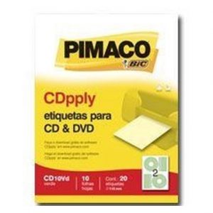 ETIQUETA PIMACO CARTA LASER 10VD N02 10FLS CD/DVD 115MM