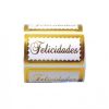 Etiquetas Adesivas Comemorativas Para Presente Felicidades Ouro Rolo 100 Unidades