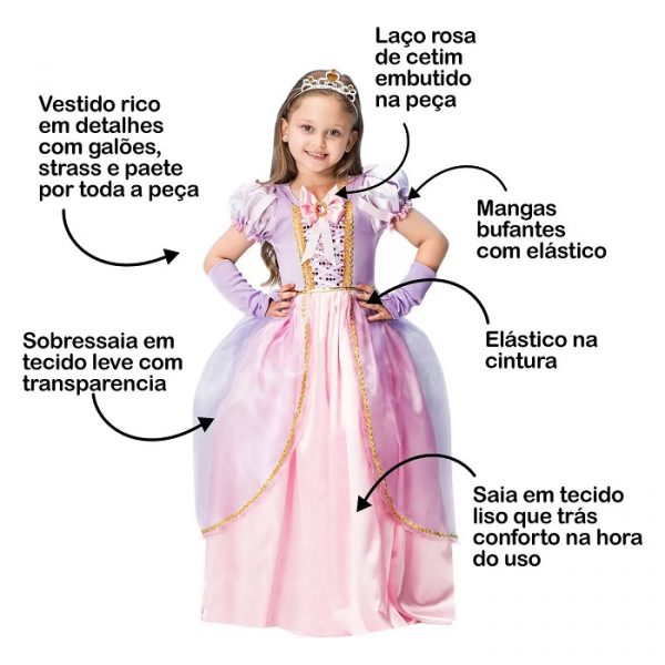 Fantasia Princesa Charlot Infantil G Fantasia Super