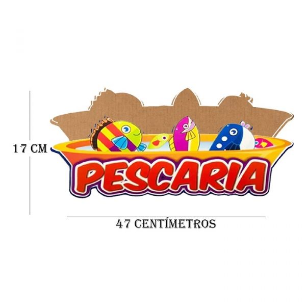 FESTA JUNINA PAINEL PAPELAO PESCARIA 17X47CM 320