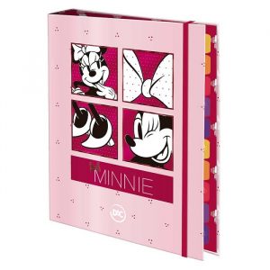 Fichário Colege Com Elástico Minnie Mouse 48 Folhas Dac 3781
