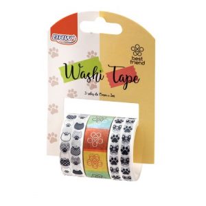 Fita Adesiva Brw Washi Tape Best Friend Pets 15mmx3 WT0111
