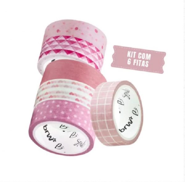 Fita Adesiva Brw Washi Tape Pastel 15mmx5m Sortidas WT1515