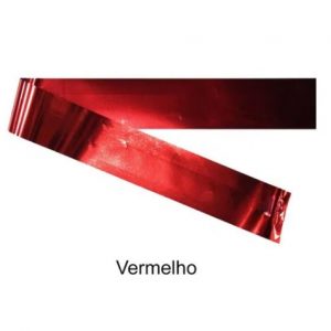 Fita Metaloide 10mm Vermelho 50 Metros Lantecor 1667