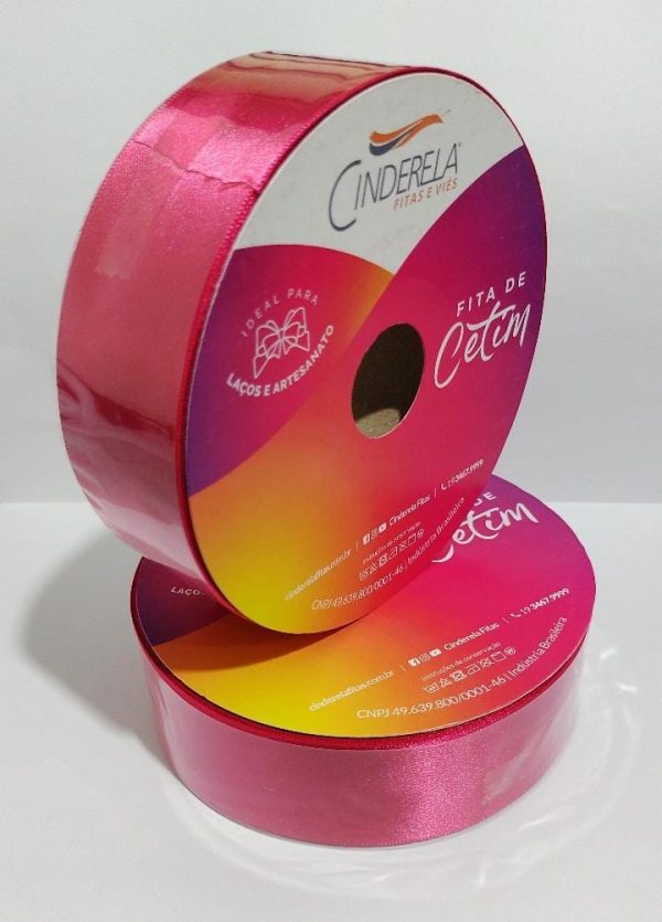 Fita Presente Cetim Cinderela Pink 041 38mm N°9 Metro