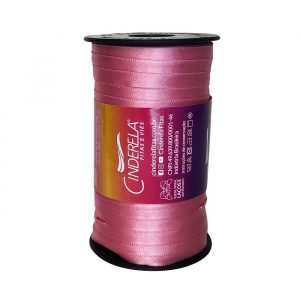 Fita Presente Cetim Cinderela Rosa Hera 097 07mm N°1 Rolo 100 Metros