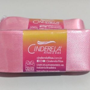 Fita Presente Cetim Cinderela Rosa Hera 097 38mm N°9 Rolo 10 Metros