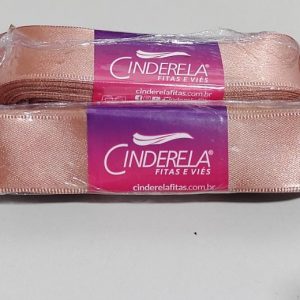 Fita Presente Cetim Cinderela Rose Gold 151 15mm N°3 Rolo 10 Metros