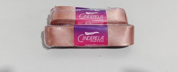 Fita Presente Cetim Cinderela Rose Gold 151 15mm N°3 Rolo 10 Metros