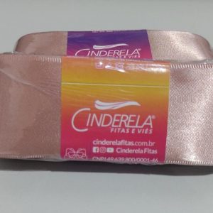 Fita Presente Cetim Cinderela Rose Gold 151 38mm N°9 Rolo 10 Metros