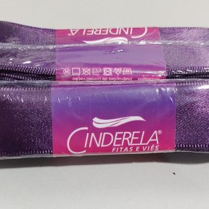 Fita Presente Cetim Cinderela Roxo 027 15mm N°3 Rolo 10 Metros