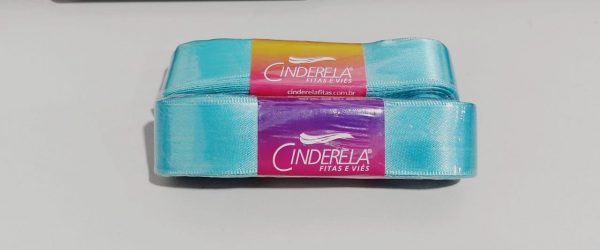 Fita Presente Cetim Cinderela Tiffany 095 15mm N°3 Rolo 10 Metros