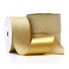 Fita Presente Cetim Lurex Cinderela Dourado 055 38mm N°9 Metro