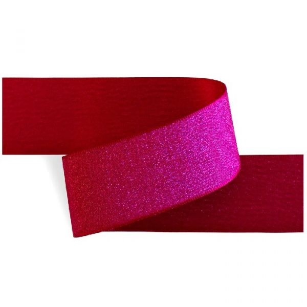 Fita Presente Cetim Lurex Cinderela Pink 041 22mm N°5 Metro