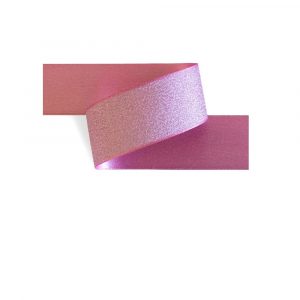 Fita Presente Cetim Lurex Cinderela Rosa Hera 097 22mm N°5 Metro