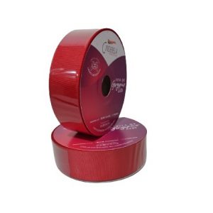 Fita Presente Gorgurão Cinderela Vermelho 008 38mm N°9 Rolo 40 Metros