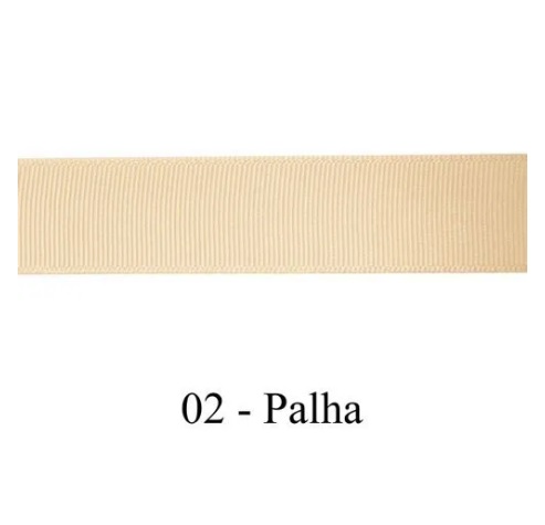 Fita Presente Gorgurão Merita 38mm Palha 02 Rolo 50Mts 800/38