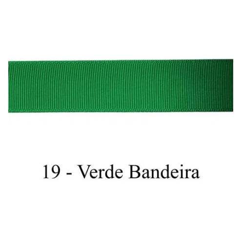 Fita Presente Gorgurão Merita 38mm Verde Bandeira 19 Rolo 50Mts 800/38