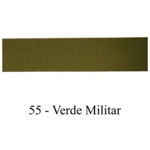 Fita Presente Gorgurão Merita 38mm Verde Militar 55 Rolo 50Mts 800/38