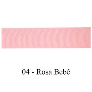 Fita Presente Gorgurão Merita N°2 10mm Rosa Bebê Rolo 50Mts FPG800/10