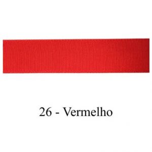 Fita Presente Gorgurão Merita N°2 10mm Vermelho Metro FPG800/10