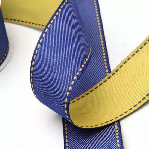 Fita Presente Jeans Dupla Face Cinderela Amarelo 951 35mm N°7 Metro