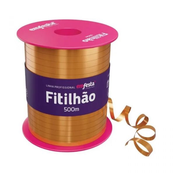 Fitilho Decorativo Dourado 04mm x 500mts Em Festa