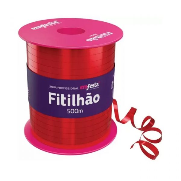 Fitilho Decorativo Vermelho 04mm x 500mts Em Festa