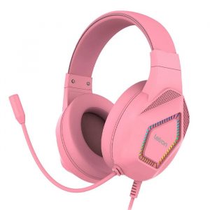 Fone De Ouvido Headset Gamer Play On Rosa Led Rainbow 2M Driver/40mm Letron
